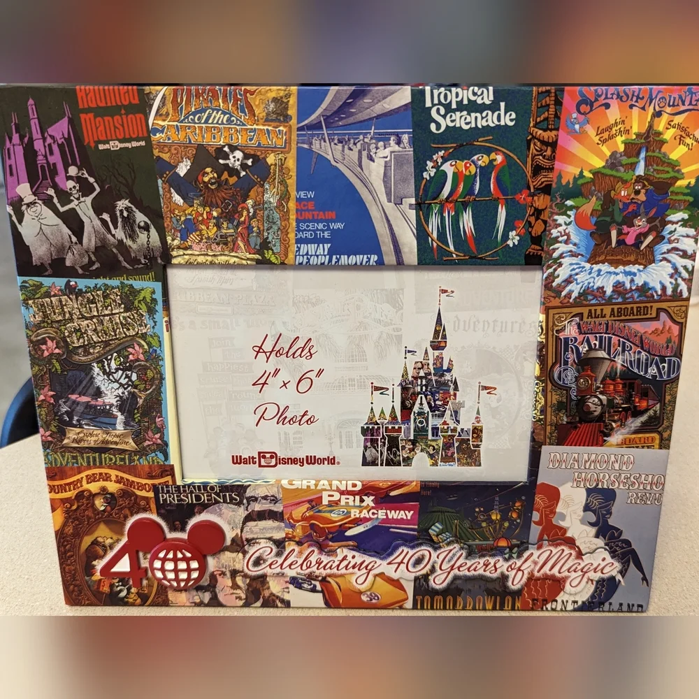 Disney Parks Magic Kingdom 40th Anniversary 4x6 picture frame